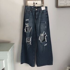 Aeropostale High Rise Super Wide Leg Women's Jeans Size 10R